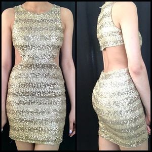 Gold Sequin Dress